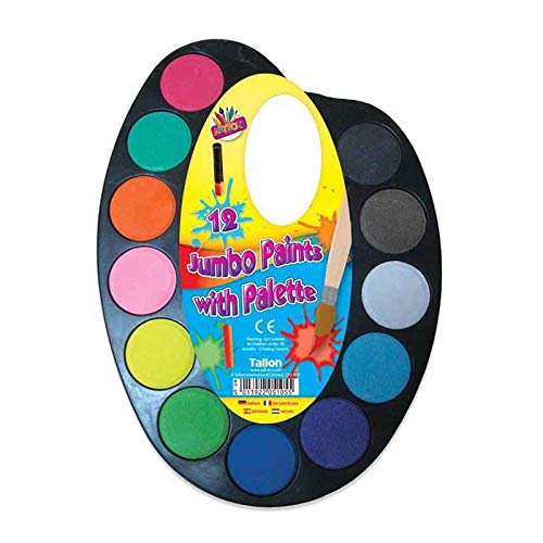 JMS we create smile 12 Jumbo Colours Water Paint Set with Paint Brush and Palette | Kids Craft Set (5)