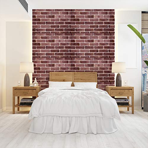 Image of DWELLSINDIA Red Brick Self Adhesive Wallpaper, Waterproof, Scratch Resistant, Laminated (41cm x 244cm, Multicolour)