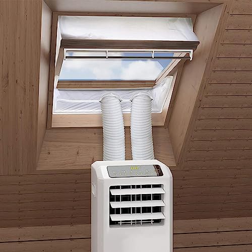 RANRAO 2-teiliges Klimaanlagen-Fenster-Set, universelle Fensterdichtung für tragbare Klimaanlage, Fenster, Klimaanlage, Dichtungstuch für...