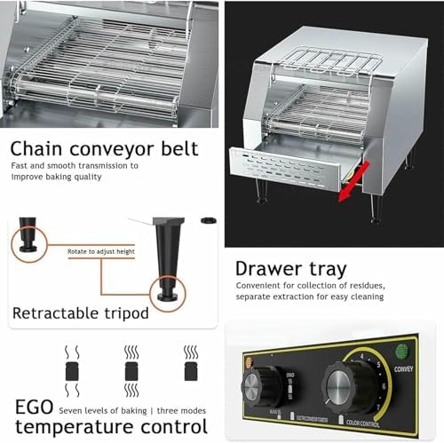 High-Volume Commercial Conveyor Toaster Oven for Efficient Toasting of Bread, Sandwiches, and Kosher Foods – Perfect for Restaurants and Cafés 150pieces/H