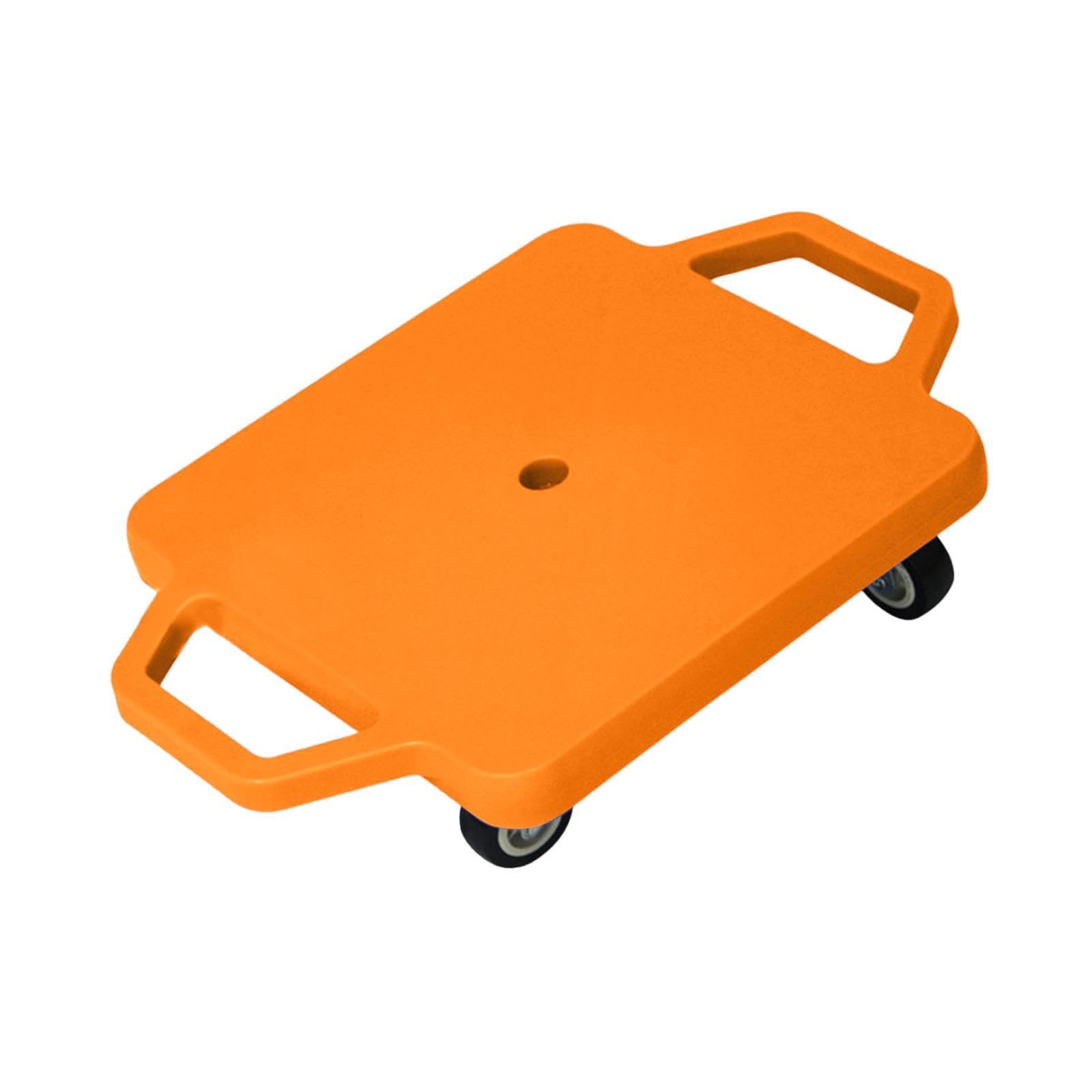 QSTDGVPW Scooter Board with Handles Sitting Scooter Gross Motor Toy for Kids with Casters for Home Gym Playground Outdoor Activities, Orange