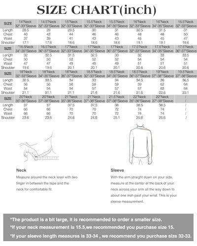 J.VER Men's French Cuff Dress Shirts Regular Fit Long Sleeve Spread Collar Metal Cufflink2