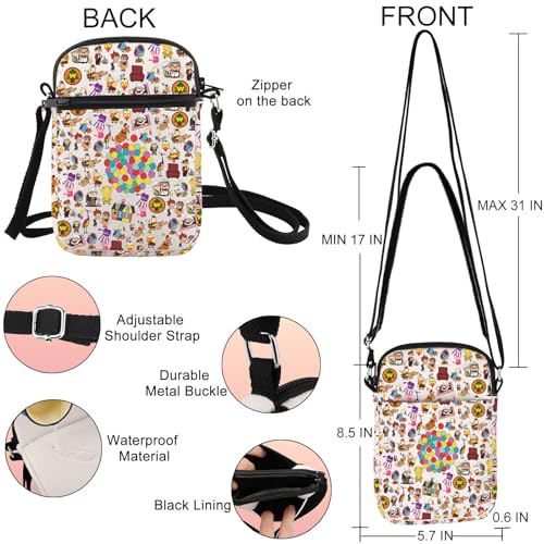 G2TUP Flying House Balloon Crossbody Bag Balloon house Gifts Cartoon Couple Shoulder Bag2