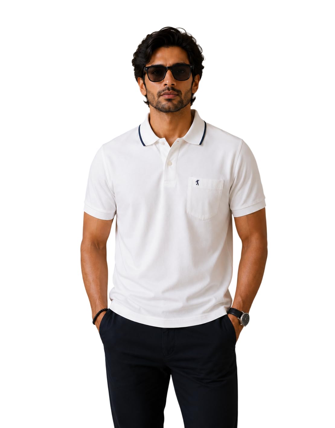 rapx Men’s Polo T Shirt 100% Pure Cotton Casual Regular Fit Half Sleeve Collared Premium Stylish Summer Wear Polo Tee with Pocket for Daily Office Casual Wear-picture-33