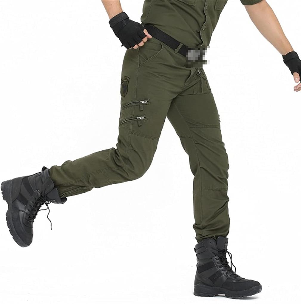 KEHAIOO Men's Cargo Pants, Army Military Tactical Pants, Camo Jogger Plus Size, Cotton Many Pocket Camouflage Trousers