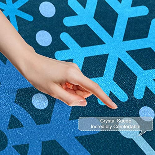 Paillasson d'intérieur super absorbant flocon de neige pour entrée cosy