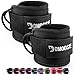 DMoose Fitness Ankle Straps for Cable Machines (Pair) - Stainless Steel Double D-Ring, Adjustable Comfort fit Neoprene, Glute & Leg Workouts - for Women & Men
