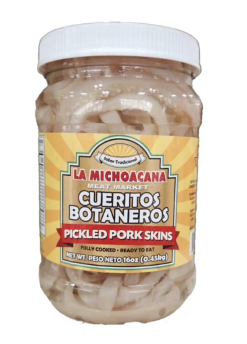 cueritos en vinagre seasoned pickled pork skins rinds in brine ready to eat 16oz