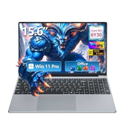 Image of Laptop, 2026 New Laptop Computer, Lap Top PC Core M3-6Y30(Beat N4000), 8GB RAM 256GB SSD, 180Open, UHD Graphics, 15.6 inch IPS 1080P, WiFi 5, BT4.2, Win 11 /Office Laptops for Study Work, 2-Year Warranty