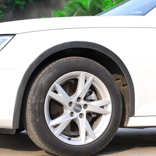 2 Stück Auto Radlauf Schutz, 1,5 m x 4,5 cm Radabdeckung Kotflügel Verbreiterung Universal, L Form Auto Rad Schutz Dekoration (Karbonfasern)