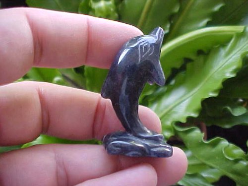 B4519 Gemqz Blue Dumortierite Jumping Dolphin Cute !!!