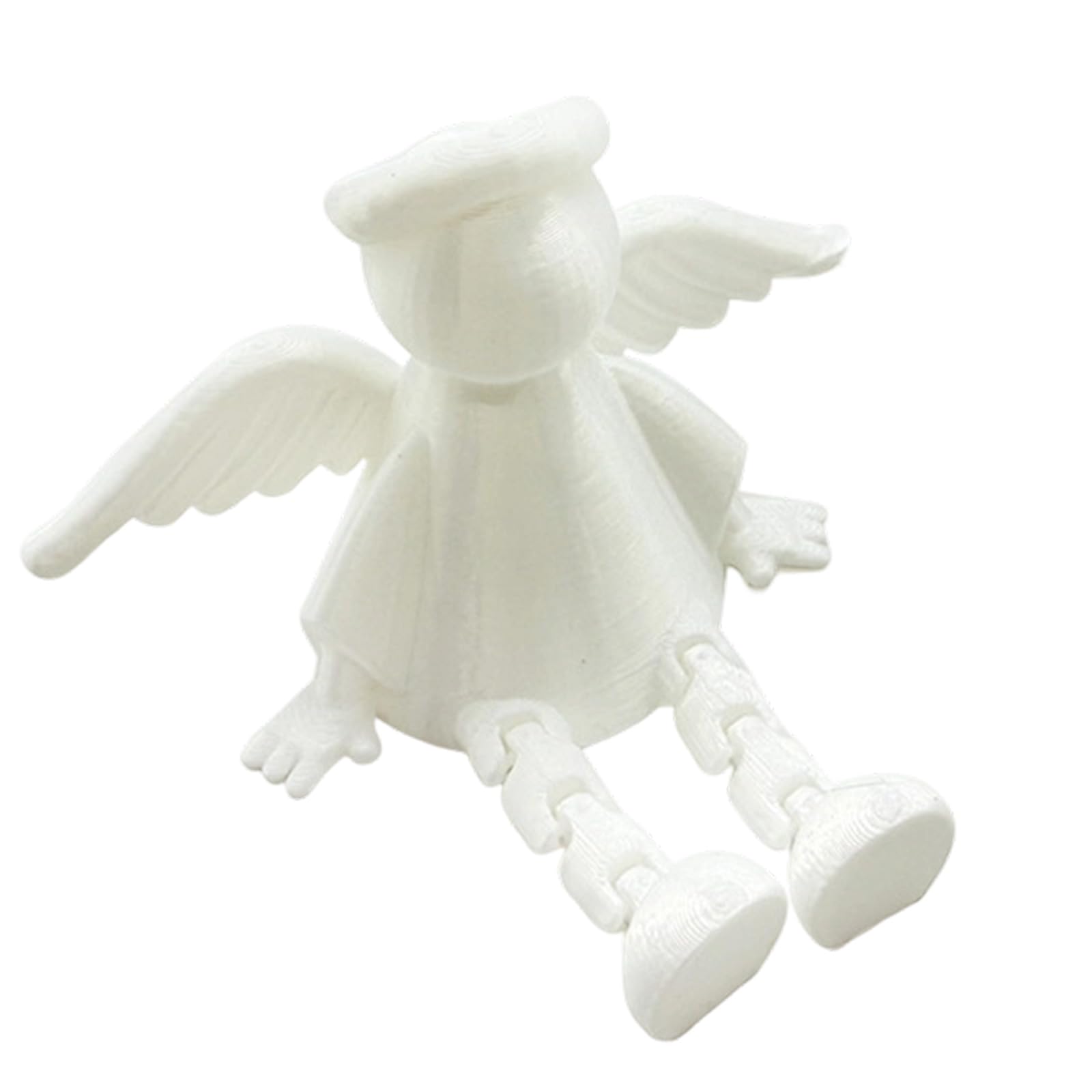 Vdaxvme White Articulated Angel Figure Adjustable Folding Legs Desktop Statue For Christmas Home Office Gift Shelf Display Adjustable Angel Display Model