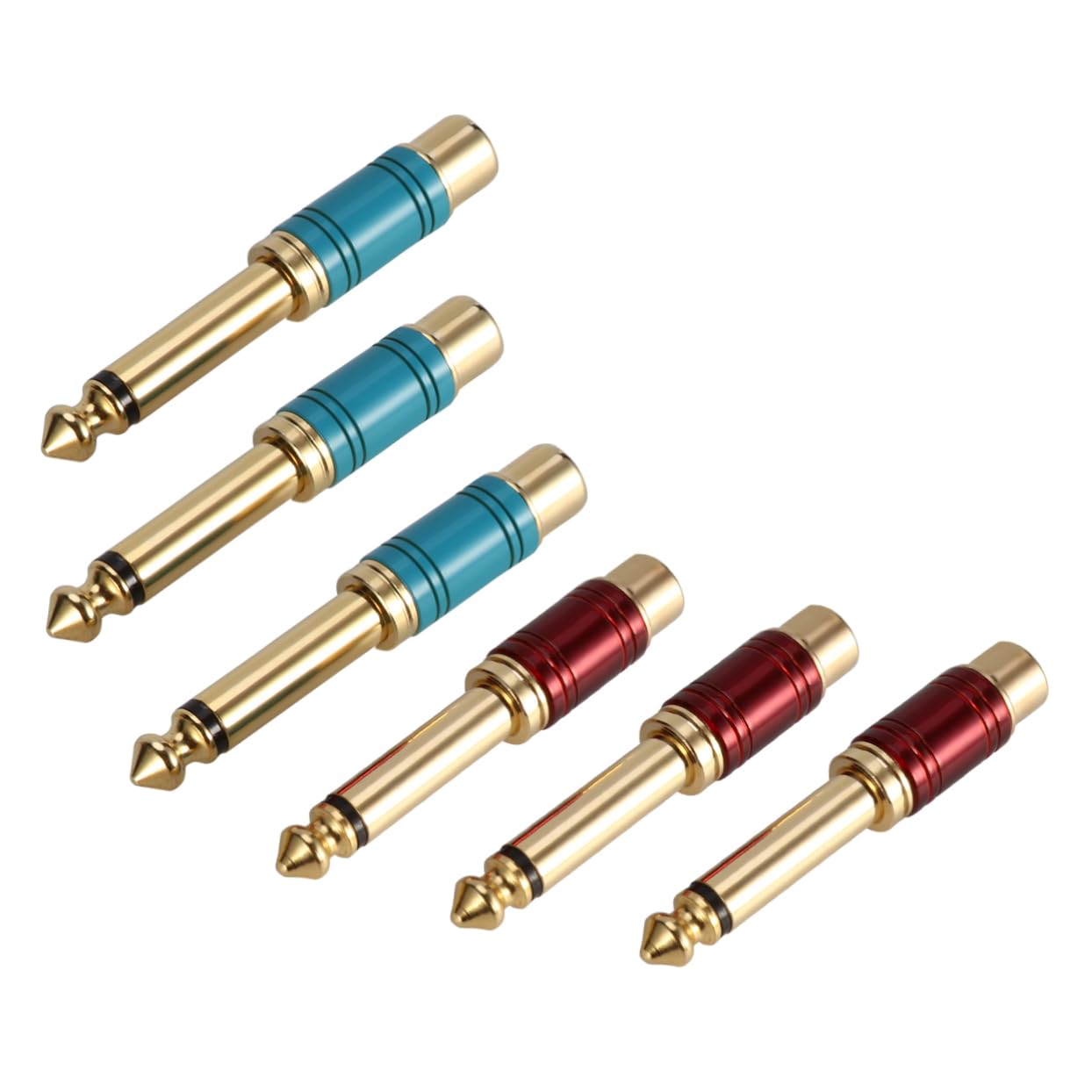 OSALADI 18pezzi Adattatore Audio Da Maschio Femmina Per Mixer e Chitarra Design Antiscivolo Materiale Durevole Compatibile Con Strumenti Musicali e Misti