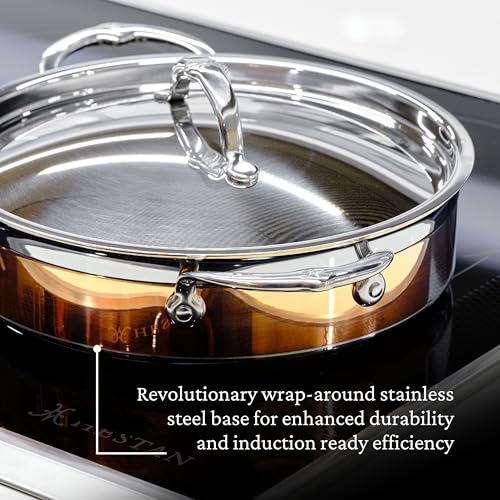 Image of Hestan - CopperBond Collection - 100% Pure Copper Sauteuse, Induction Cooktop Compatible, 3.5 Quart