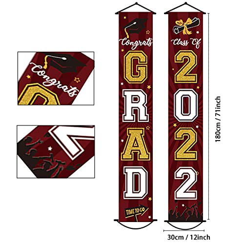 Party Greeting 2021BYJTFSET-BP 2022 Graduation Banner Class Of 2022 Congrats Grad Porch Sign Party Decorations Supplies Welcome Hanging Door Decor thumb #1