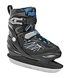 Roces Kinder Moody Ice 2.0 Verstellbarer Schlittschuh, Black/Astro Blue/Red, 30-35
