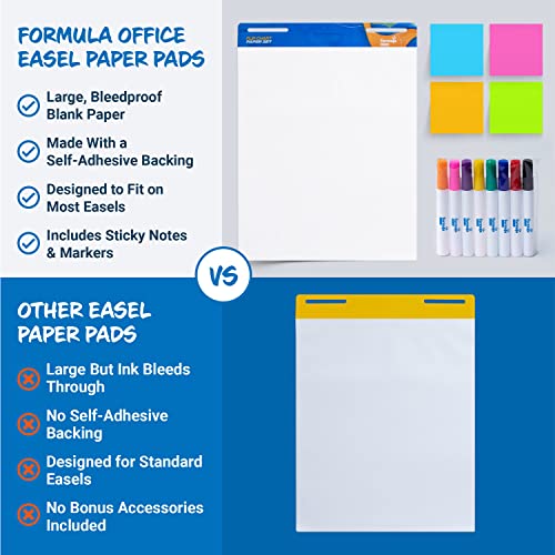 Large Flip Chart Easel Pads Bundle With 3 25 X 30-Inch Sticky Flip Charts, 8 Colorful Flip Chart Dry Erase Markers & 5 Sticky Note Pads #TOP2