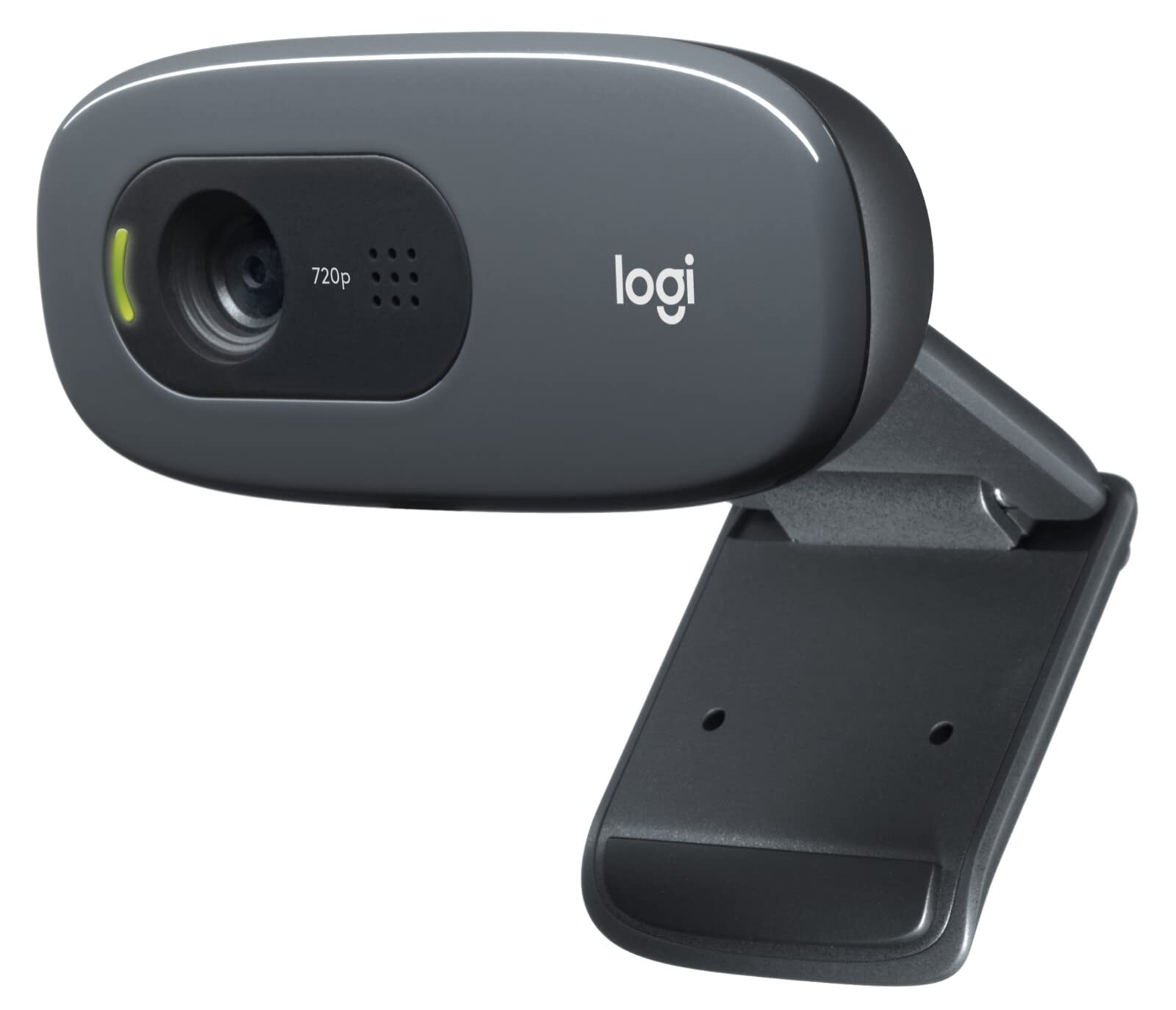 Logitech C270 HD Webcam 720P/30Fps Widescreen HD Video Calling HD Light Correction Noise Reducing Mic For Skype Facetime Hangouts Webex PC/Mac/Laptop/Macbook/Tablet Grey Black