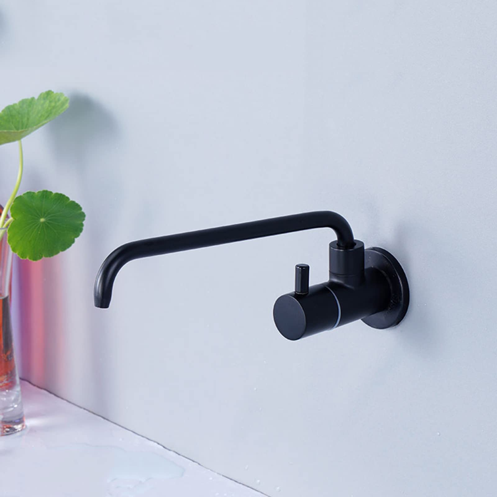HTTGDGDH Kitchen Water Filter Tap Drinking Water Tap With 360° Single Lever Wall Mounted Reverse Osmosis Kitchen Sink Taps,Black,