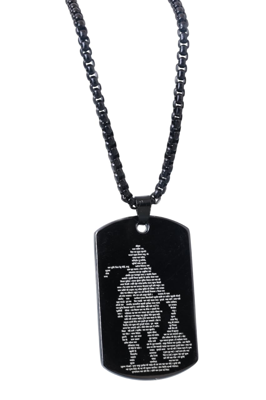 kizzi Om Stainless Steel Necklace for Men | Locket and Pendant Necklace for Men and Boy | Religious Necklace with Chain in Steel-picture-15