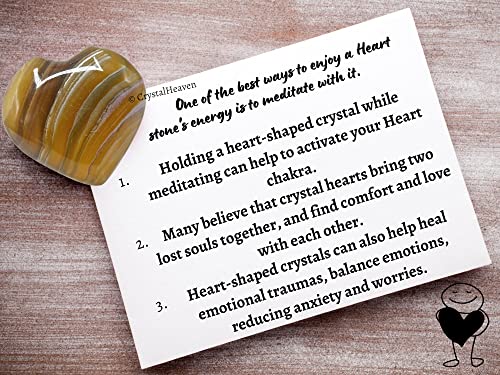 Image of Crystal Heaven Fluorite Heart Palm Pebbles Stones For Anxiety Stress Relief Massage-Aaa Grade Original Healing Gemstone Agate Heart Palm Stone For Yoga Meditation Spiritual