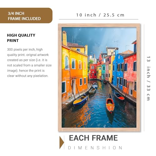 Image of kotart - City view wall Paintings with Frame for Home Decoration - Painting for Living Room Bedroom Office Wall hanging frames - (10X13 INCH, E)