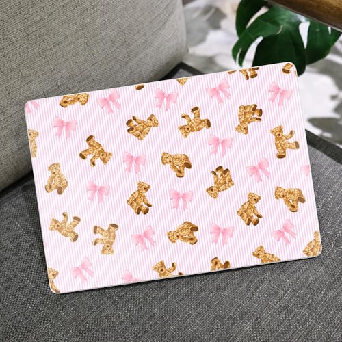 Image of MEEgoodo Case for M5 MacBook Pro 16 inch Case 2026 2024 2023 2021 with M5 M4 M3 M2 M1 Pro /Max Chip, Fit Model A3429 /A3428 /A3403 /A3186 /A2991 /A2780 /A2485, Bear&Cute Ribbon