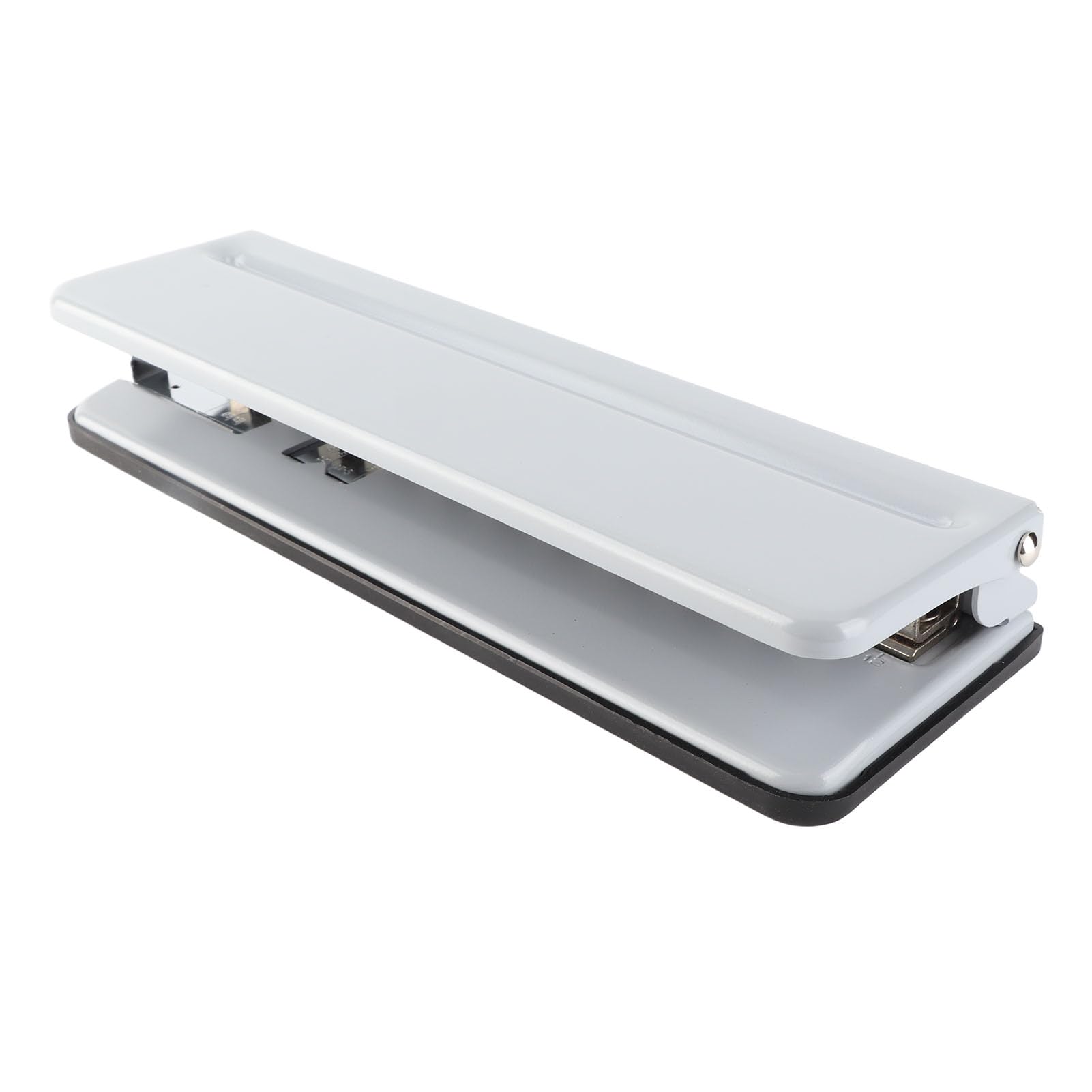 Cocoarm Perforadora de Papel Perforadora Ajustable de 12 Orificios Cuerpo de Metal Capacidad de 6 Hojas con Cuchillas Extraíbles Base Antideslizante y Recolector de Desechos para Papel de Hojas (GREY)
