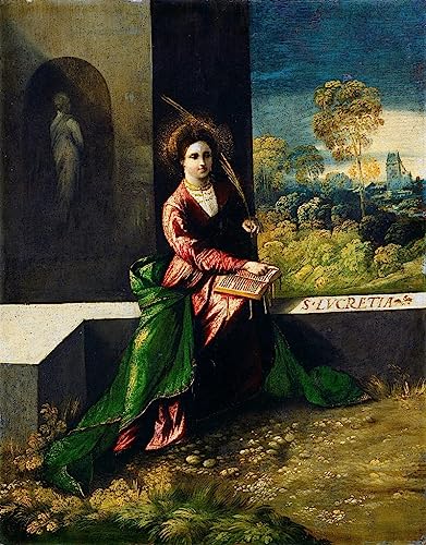 Tableau Sainte Lucrèce par Dosso Dossi, impression d'art mural vintage 60x90cm