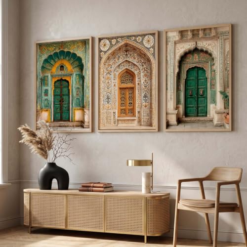 Image of kotart Traditional Indian Wall Art Paintings | Wall Posters With frames | Framed Painting for Living Room Home Room Bedroom Office Decor Set of 3