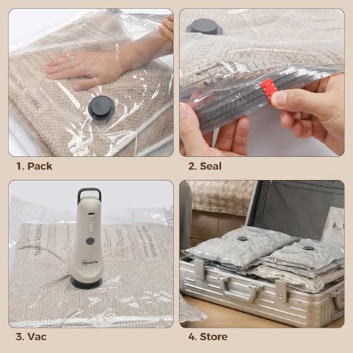 Monalife Travel Vacuum Bags with Electric Pump,80% Space Saver,12-Pack - image 9