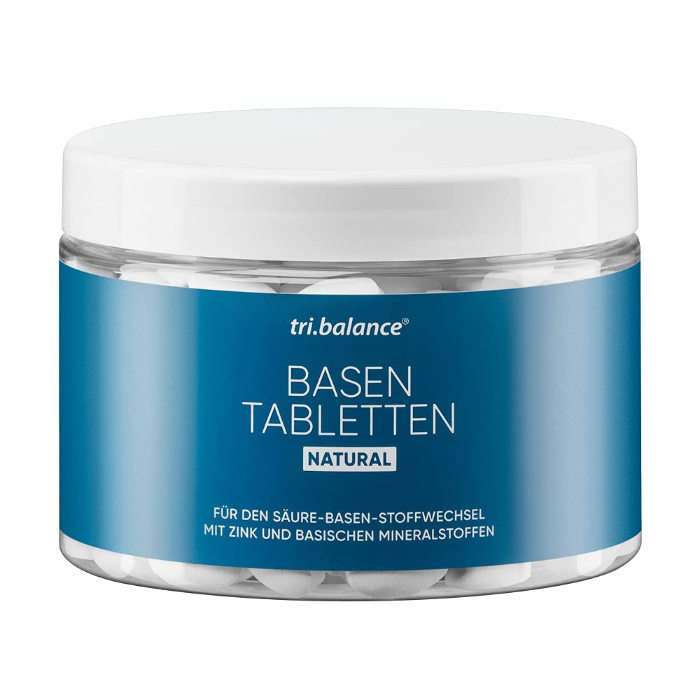 tri.balance Basentabletten NATURAL 225 Tabletten mit Zink für den Säure-Basen-Stoffwechsel vegan Made in Germany tri.balance