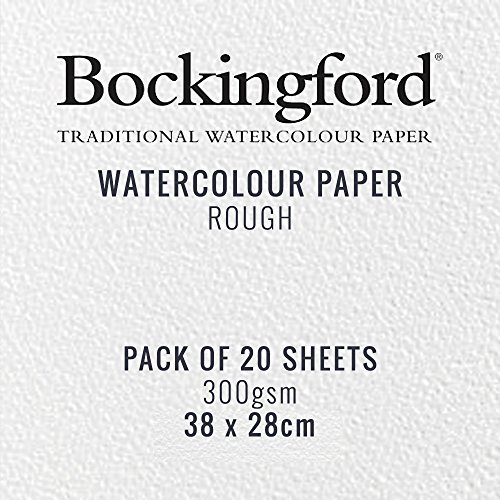 Papel para acuarela Bockingford de grano fino y 300g resistente al agua