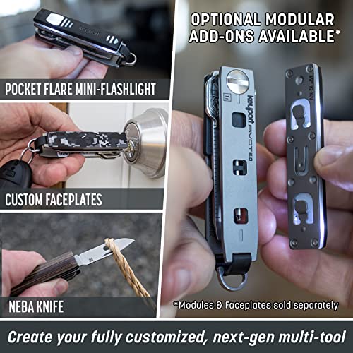 Image of Keyport Pivot 2.0 Key Organizer - EDC Key Holder - Grade 5 Titanium | 2-8 Keys & Tools | Modular Design | Anti-Rotation Lock | Lost & Found Included | Ultralight Carry | Aerospace Alloy