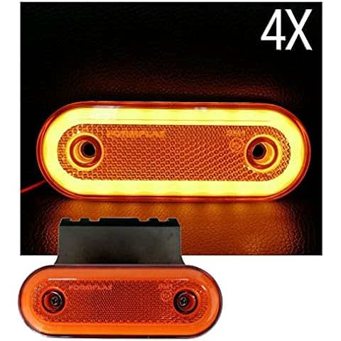 4pcs Orange Amber Side LED Marker Lights Cover