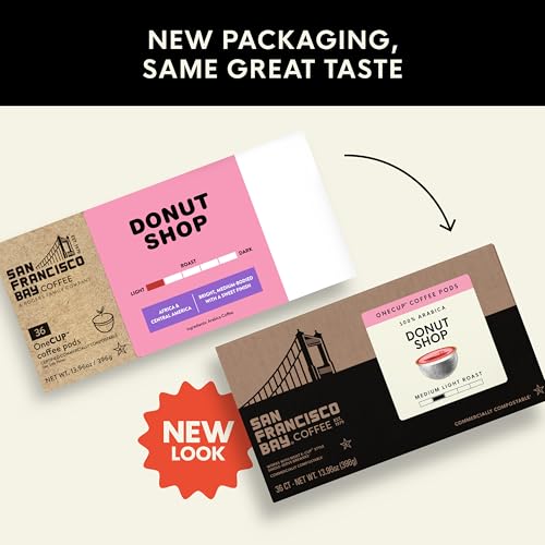 Image of San Francisco Bay K-Cup Coffee Pods, Donut Shop (36 ct), Medium-Light Roast, Commercially Compostable Single-Serve Coffee Pods