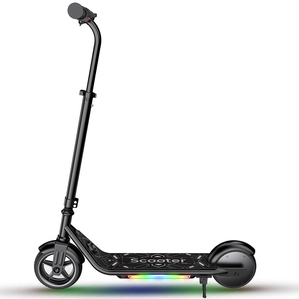 Electric Scooter for Kids 3 Safe Speeds 3 6 10 MPH 3 Adjustable Heights Colorful Lights Magnetic Charging