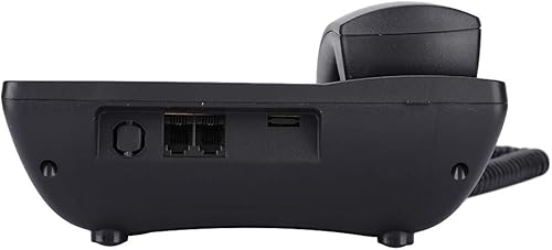 Miniatura 6 de Teléfono fijo con cable, conjunto de extensión de doble puerto, pantalla de identificación de llamadas de teléfono con cable de escritorio, con