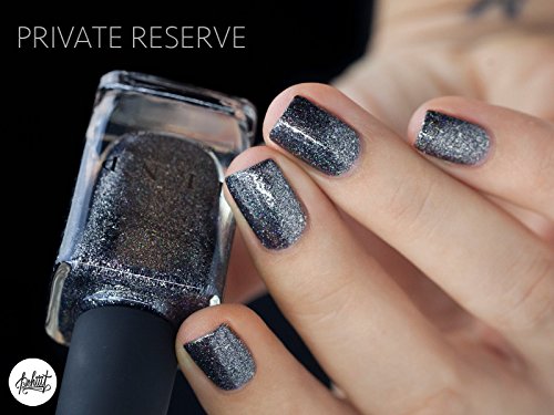 Image of ILNP Private Reserve - Black Holographic Metallic Nail Polish