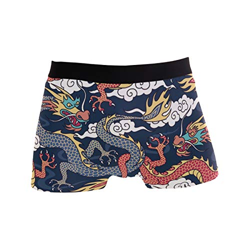 Linomo Calzoncillos boxers de dragón chino para hombre Cover