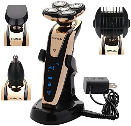 BEMAGSA Electric Shaver 5D Headed Flex Wet and Dry Waterproof Electric Razor Rotary Shaver for Men,4-in-1,1285 - Amazon Vine