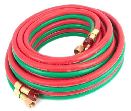 Forney 86145 Oxygen Acetylene Hose, R-Grade, 1/4-Inch-by-25-Feet