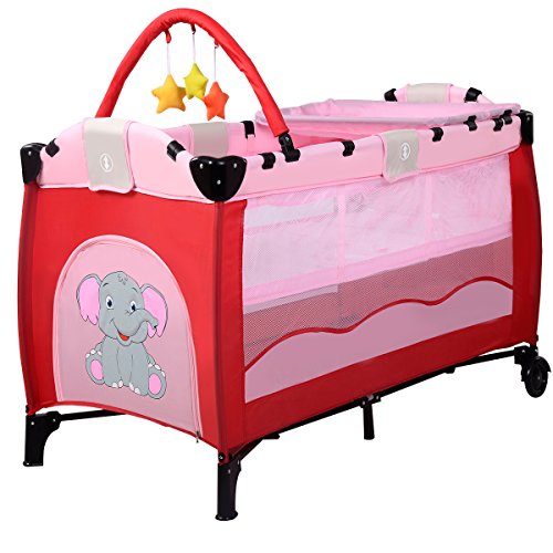 baby joy foldable travel crib