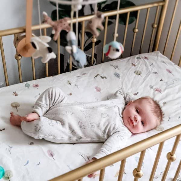 Miniatura 7 de TotAha Sábanas elásticas para cuna de alta calidad (paquete de 2), hipoalergénicas, cómodas y sedosas, suaves como la mantequilla, efecto calmante,