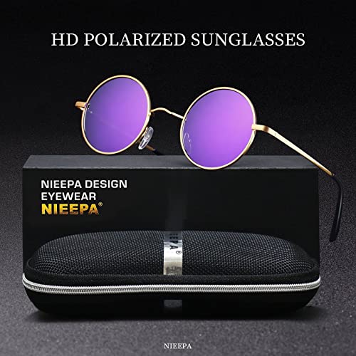 Image of Vintage Small Round Polarized Hippie Sunglasses for Men Women Circle Sun Glasses NP1002