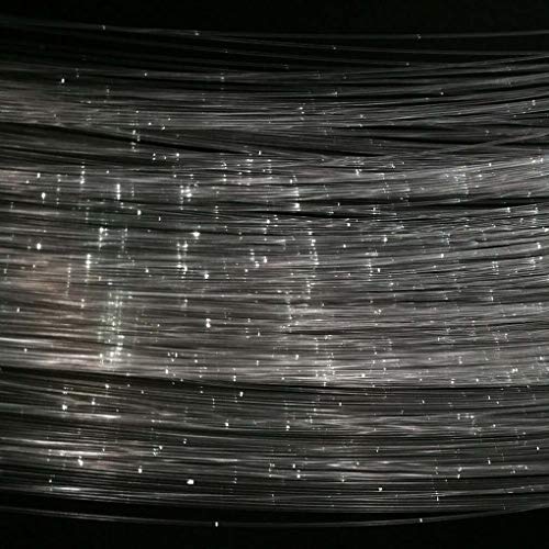Image of AZIMOM PMMA Plastic 150pcs*0.04in*6.5ft Flash Point Glow Fiber Optic Cable Light for LED Light Engine Driver Source Curtain Waterfall Lights Home Decor Decoration Effect