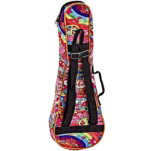 Ortega Guitars Gigbag für Sopran Ukulelen mit Schultergurten - Peace 68 (KUB-68-SO)
