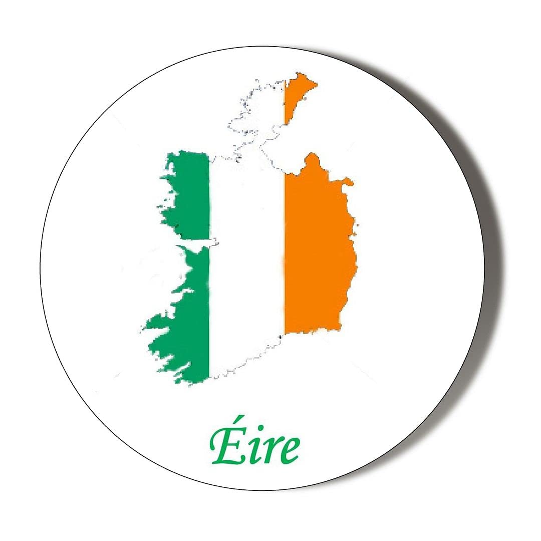 Gift Insanity White Ireland Map 38Mm Round Fridge Magnet