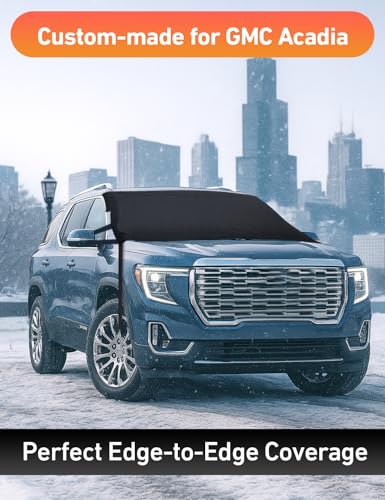 Image of EcoNour Car Snow Cover Compatible for GMC Acadia | Windshield Cover for Ice and Snow with S-Hook Straps | Heavy-Duty 600D Oxford Winter Car Cover, Waterproof & Anti-Slip