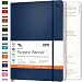 Purpose Planner Undated Monthly Weekly Daily Productivity Journal 2019-2020 - Optimized Life, Goal Setting & Business Tool for Academic Student, Professionals, Moms - Leather Day Organizer Notebook